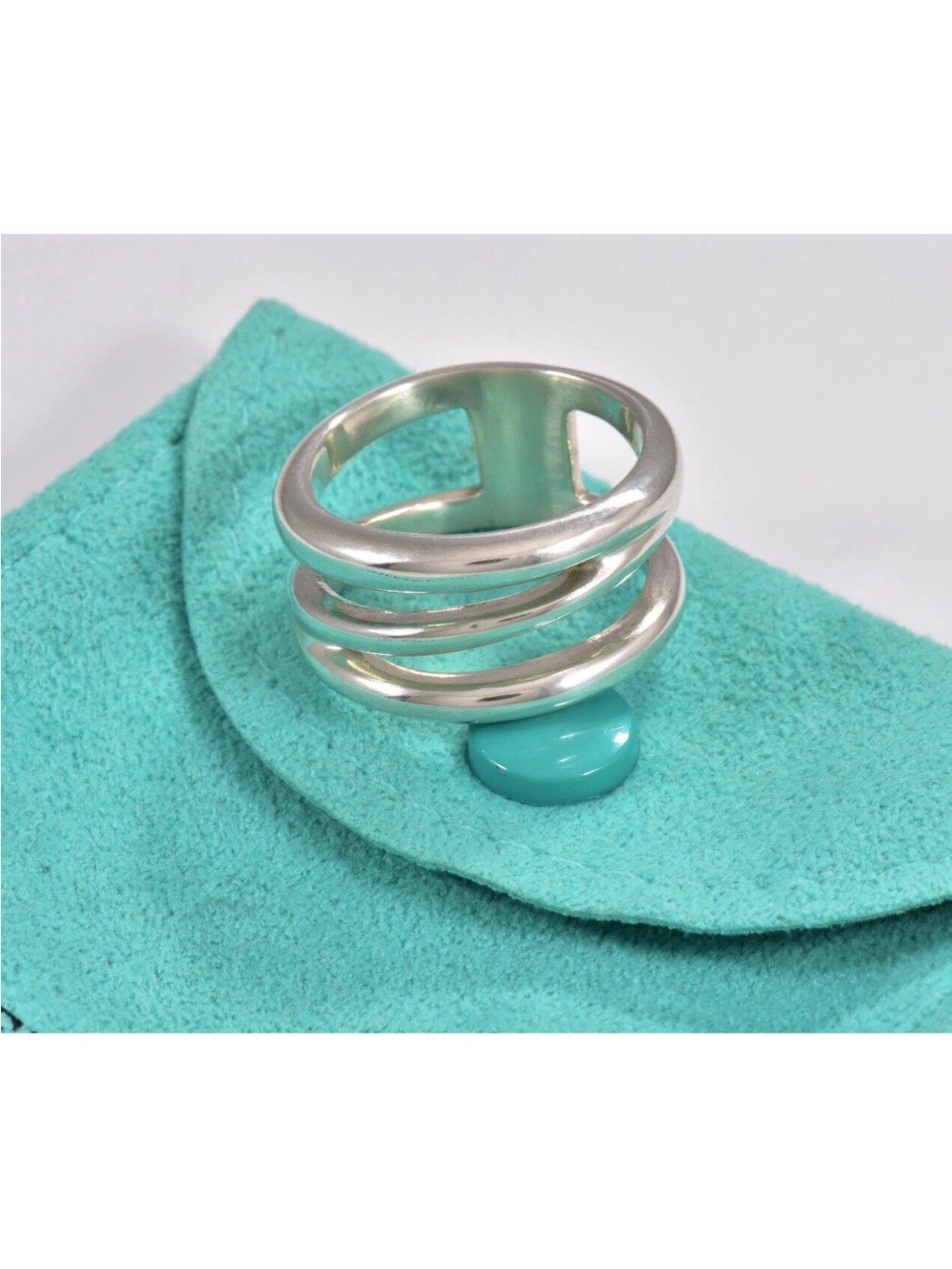 Vintage Tiffany & Co. Sterling Silver 925 zig zag ring size 6.5 - Picture 2 of 9